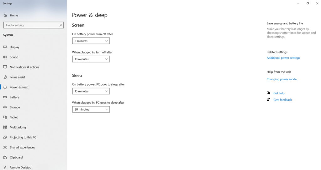 laptop power setup